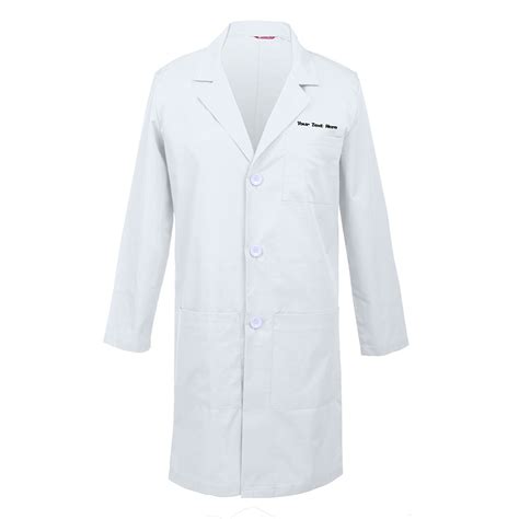 Personalized Embroidered Mens Lab Coat White Tailors Uniform