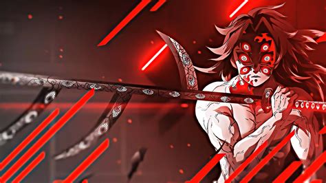 Kokushibo Sword Red Eyes Hd Demon Slayer Kimetsu No Yaiba Wallpapers