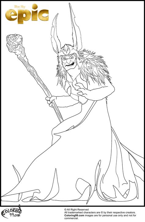Epic Movie Coloring Pages Team Colors