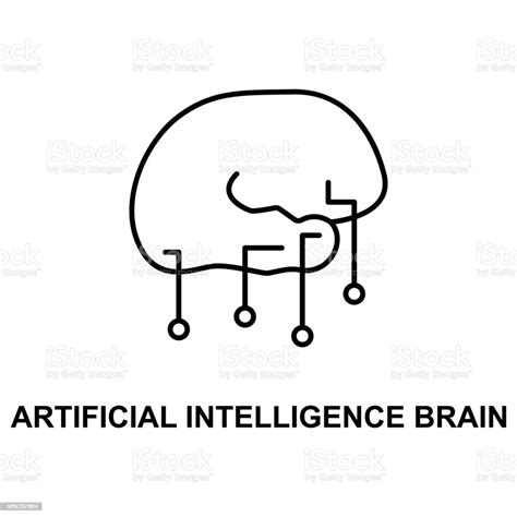 Icône De Lintelligence Artificielle De Cerveau Élément Dicône De Technologies Avec Le Nom Pour