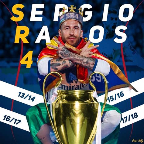 I Made A Design Of The Four Time Ucl Winner Sergio Ramos Realmadrid