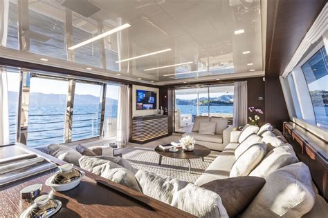 Living Room On A Yacht Luxury Yacht Interior Boat Interior Luxury