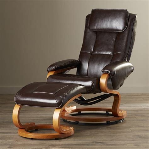 This swivel lounge chair with an ottoman adds contemporary elegance and comfort to your room. Medford Manual Swivel Recliner with Ottoman in 2020 ...