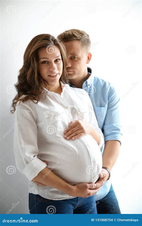 Pregnant Woman With Her Husband Stock Photo Image Of Father Male