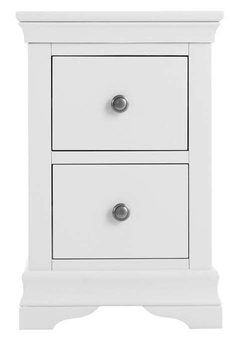 White Bedside Cabinet No5a Interiors