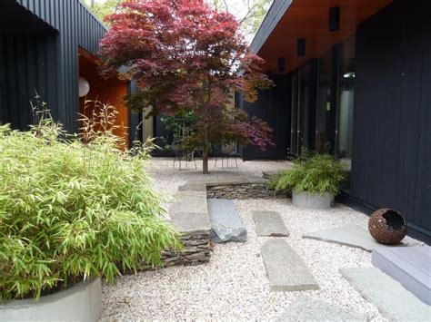 This Modern Zen Courtyard Features A Bloodgood Japanese Maple Among