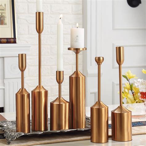 Modern Stainless Steel Candlestick Candelabra Candle Holders For Home