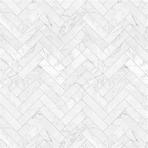 Herringbone White Marble Tile Pattern Sample Kit