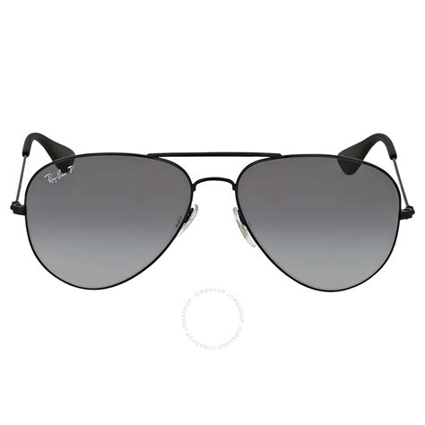 Ray Ban Polarized Grey Gradient Aviator Unisex Sunglasses Rb3558 002 T3 58 8053672673470 Ray