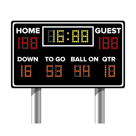 American Football Scoreboard Sport Game Score Digital Led Dots