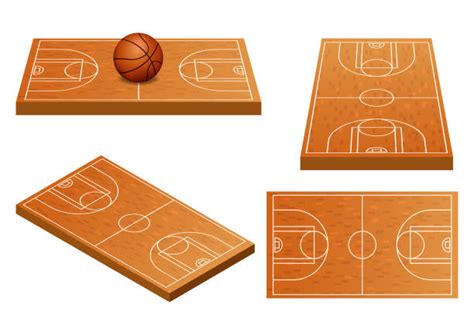 110 Basketball Court Overhead Illustrations Royalty Free Vector