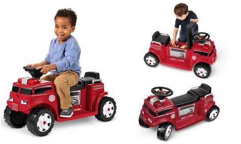 Battery Powered Radio Flyer Fire Truck Ride On Over 85 Off