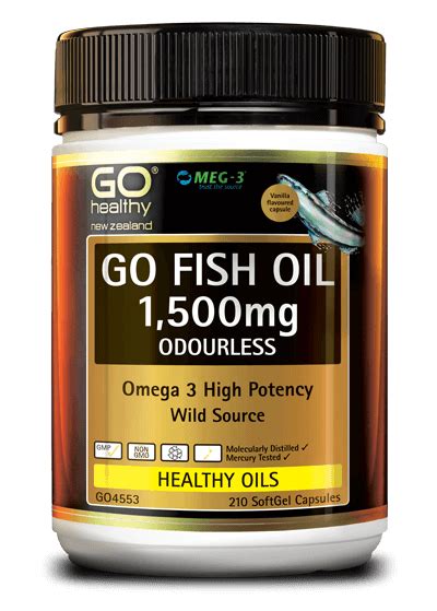 Fish oils for mood regulation. GO Healthy - FISH OIL 1,500MG