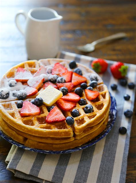 Fluffy Belgian Waffles The Comfort Of Cooking