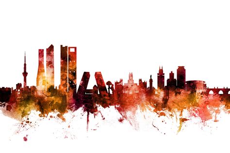 Download 1,346 madrid skyline images and stock photos. Madrid Spain Skyline - un lienzo para cada uno de tus ...