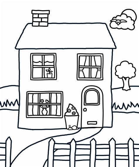 Did you mean widow ? Cartoon House Coloring Pages - Coloring Home