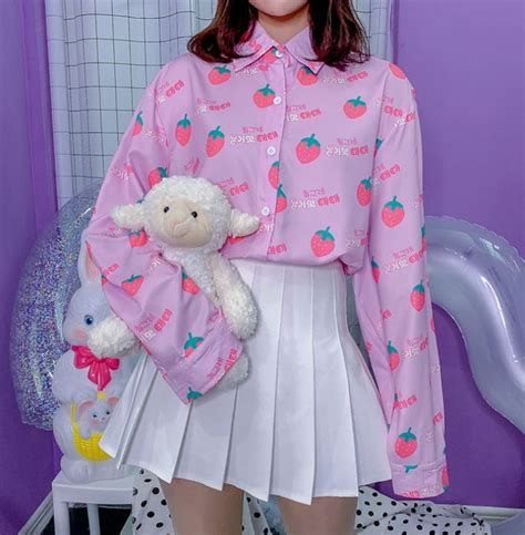 Cute Strawberry Shirt Kawaii Clothes Cute Outfits Kawaii Fashion