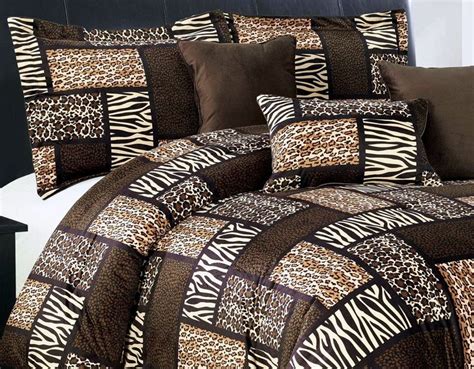 Karin maki zebra black is a fun and realistic black and white zebra print. 7 Piee QUEEN Size Safari Comforter set - Leopard, Tiger ...