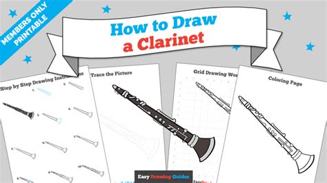 Clarinet Drawing Step By Step Add A Line For The Mouth And Several