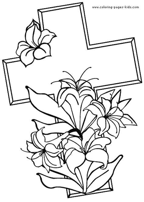 Easter Cross Colouring In Clipart Best