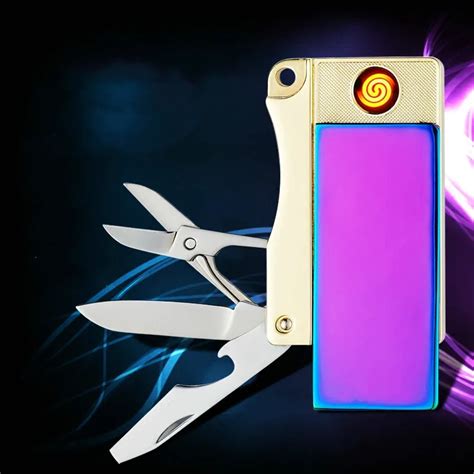 Multifunctional Creative Wit Army Knife Chargeable Windproof Electronic