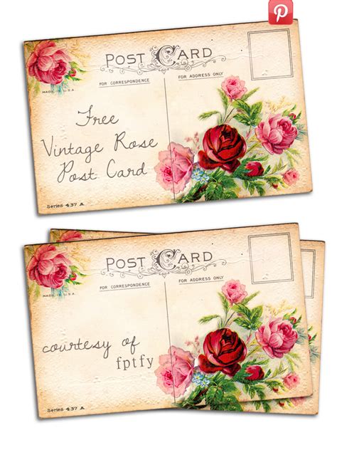 Collection by novella • last updated 7 days ago. Free Vintage Altered Art Romantic Rose Post Card - Free Pretty Things For You