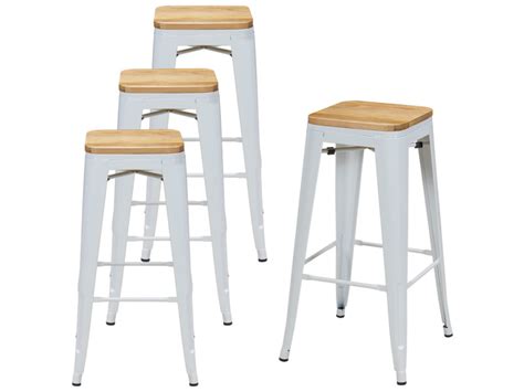 Products information tabouret de bar design salon stool item no. Duhome tabouret de bar en métal / fer blanc assise en bois ...