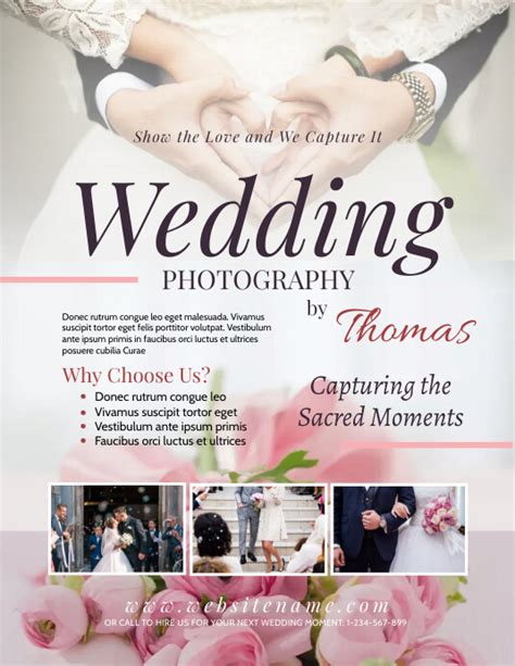 Plantilla De Wedding Photography Flyer Postermywall