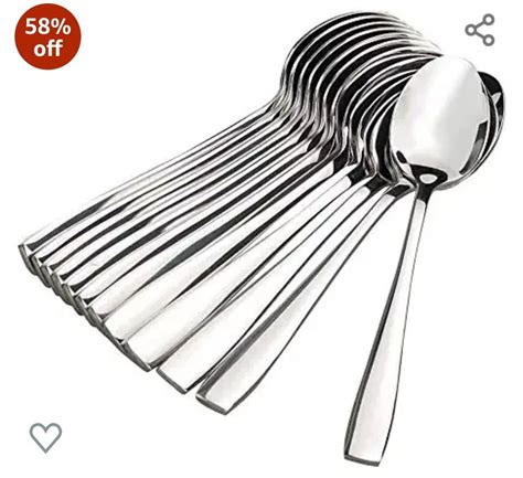 Silver 145 Cm Stainless Steel Dining Spoon For Home 4 Pieces At Rs