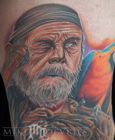 «cap'n #illustration #sailor #man #seaman #sea #ocean #ship #tattoo #captain». Pirate Tattoos