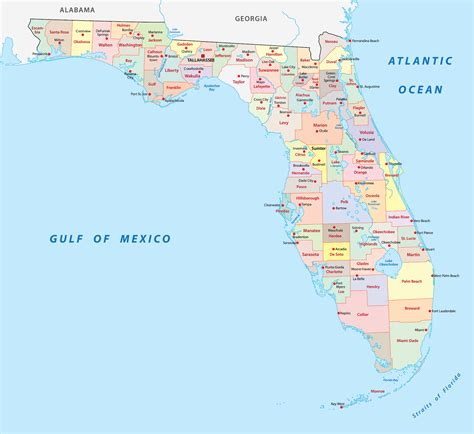 Florida Counties Map Mappr
