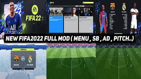 Fifa 22 New Full Mods Menu Sb Ad Pitch Pes 2017 New Patch