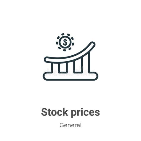 Stock Prices Outline Vector Icon Thin Line Black Stock Prices Icon