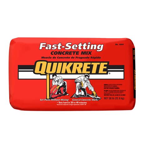 Quikrete 50 Lb Fast Setting Concrete Mix At