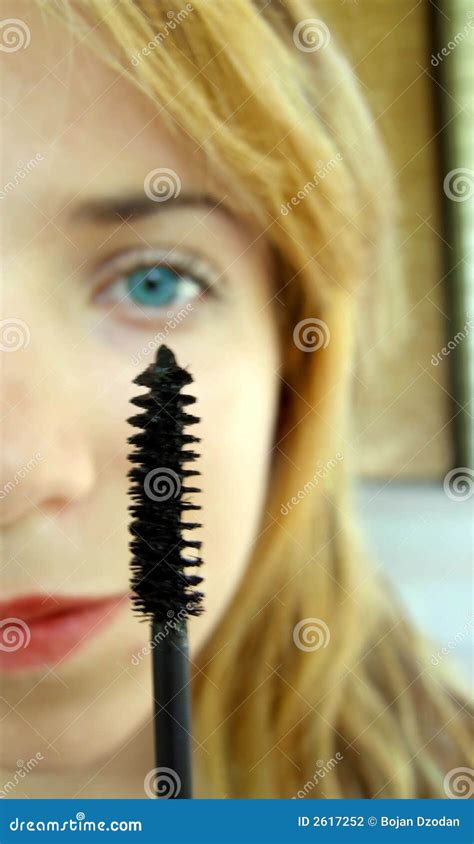 Woman With Mascara Brush Stock Photo Image Of Products 2617252