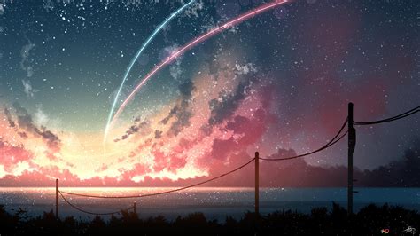 Comet Sunset Scenery 4k Wallpaper Download