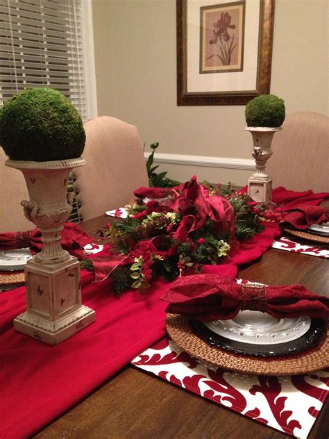Red Christmas Tablescape Christmas Tablescapes Christmas Decorations