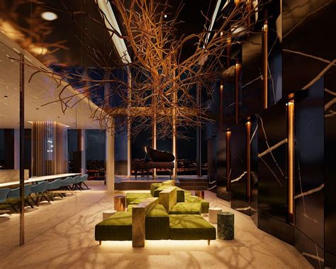 Interior Renderings Covering The Amenity Spaces Of 2 Floors Of A