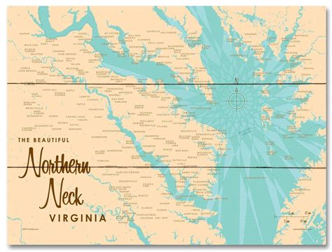 Northern Neck Virginia Wood Sign Map Art Etsy