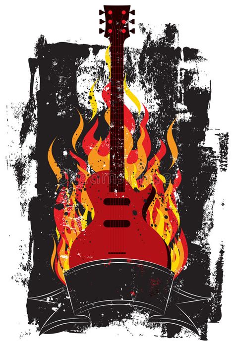 Flaming Guitar Stock Illustrations 106 Flaming Guitar Stock