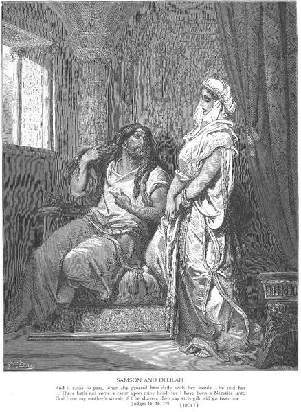 samson and delilah gustave dore