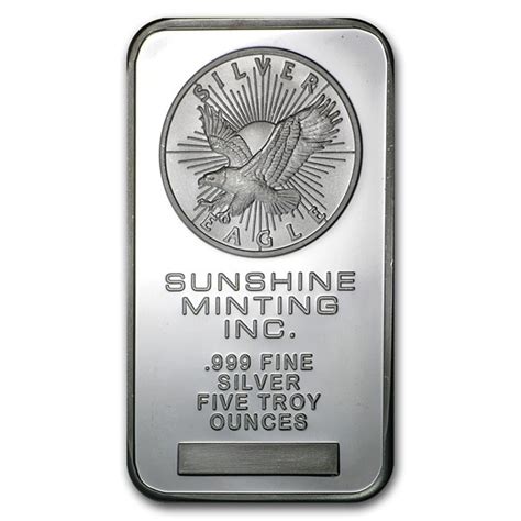 Buy 5 Oz Silver Bar Sunshine Original Apmex