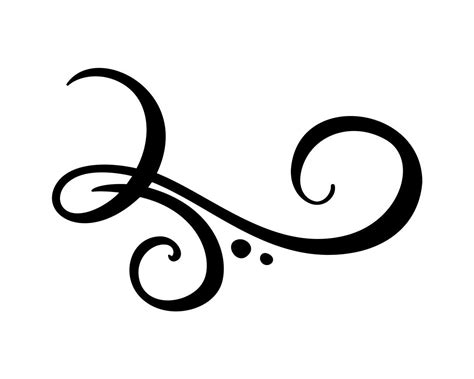 Elegant Vintage Divider Swirl Or Corner Flourish Graffiti Lettering