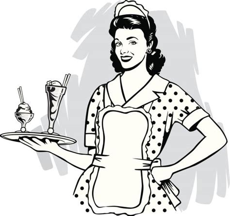 Waitress Clip Art Vector Images And Illustrations Istock