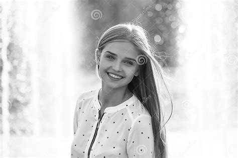 blonde cute girl on sunny day stock image image of smile hair 116680769