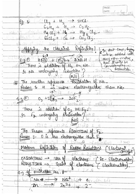 Solution Neet Notes Redox Reactions Chemistry Class 11th Studypool