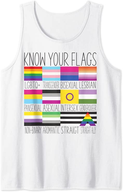Know Your Flags Lgbtq Gay Pride Flag Transgender Tank