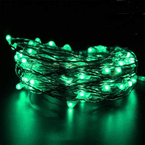 90 Green Starry String Lights Battery Operated With 20 Micro Bright