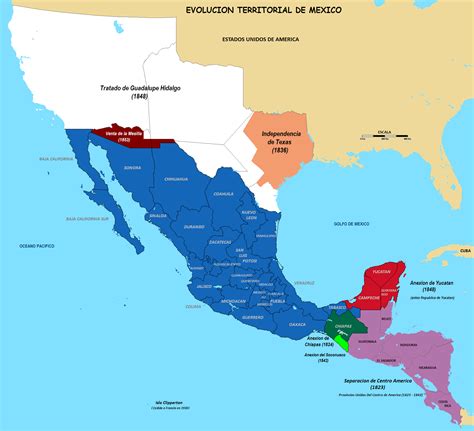 Archivoevolucion Territorial De Mexicopng Wikipedia La
