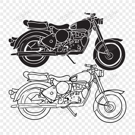 Gambar Ilustrasi Vektor Sepeda Motor PNG Unduh Gratis Lovepik